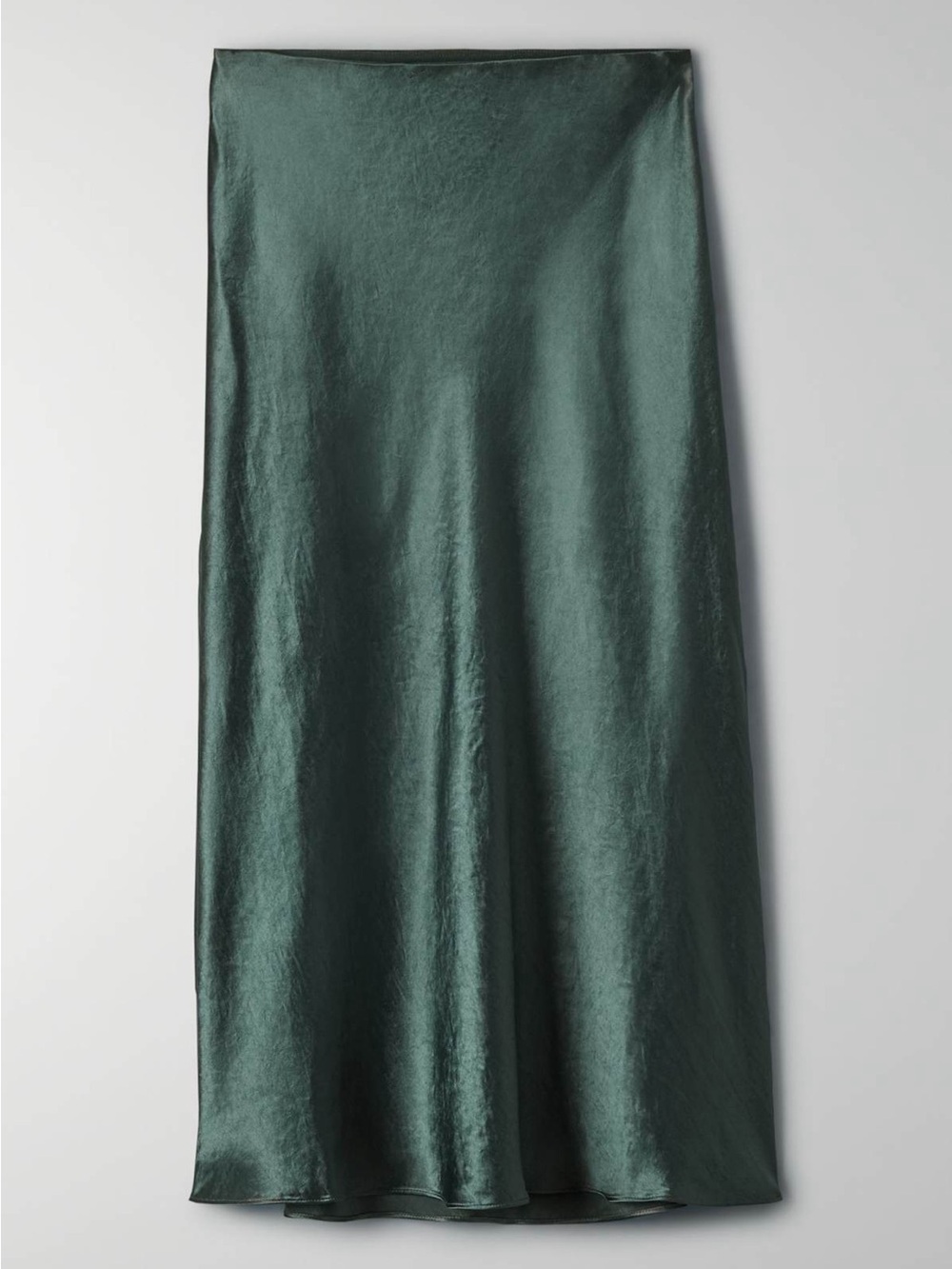 Babaton Aritzia Midi Slip Skirt in a Dark Green Size 4
